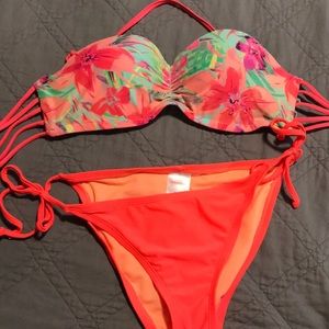 Hot pink bikini